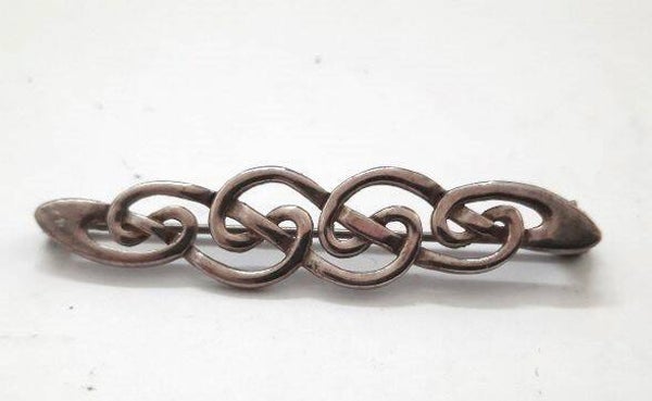 Prachtige vintage zilveren Keltische Staafbroche – Knoopwerk