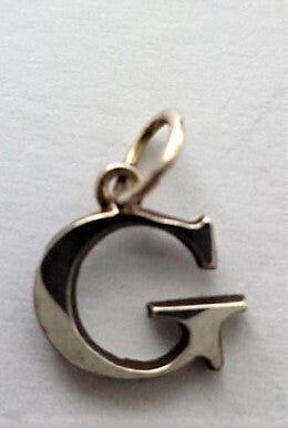 Prachtige zilveren hanger - Letter 'G' - 925