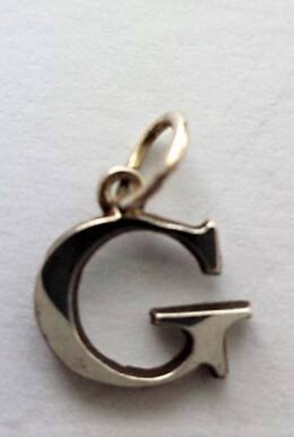 Prachtige zilveren hanger - Letter 'G' - 925