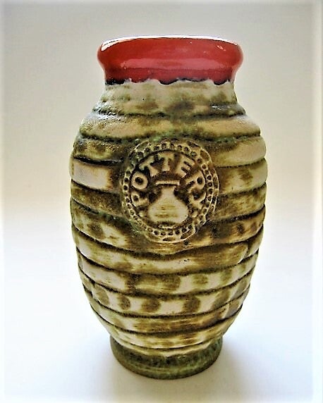 Vintage Bay Keramik Vaas 88-17 – West Germany – Fat Lava