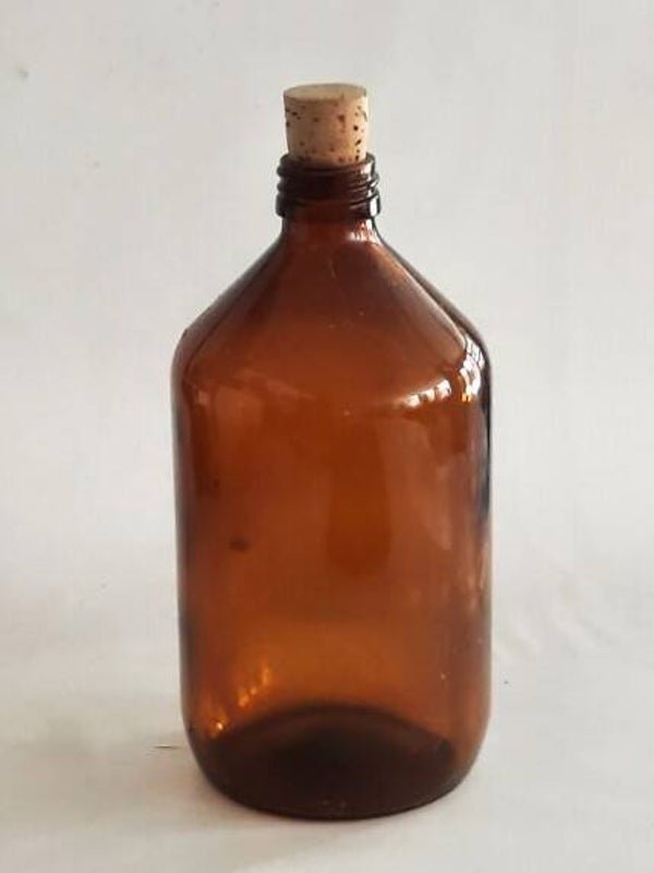 Vintage Nederlandse Apothekersfles 600 ml - Vereenigde Glasfabrieken