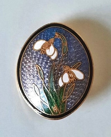 Fish - Vintage broche, cloisonné emaille – Sneeuwklokjes