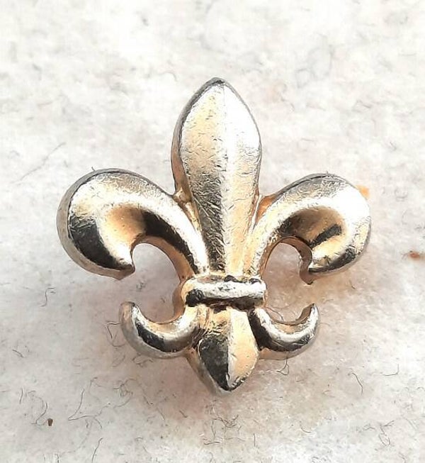 Vintage Hickok U.S.A. Tie Tack Stropdasspeld Fleur de Lys – Zilverkleurig