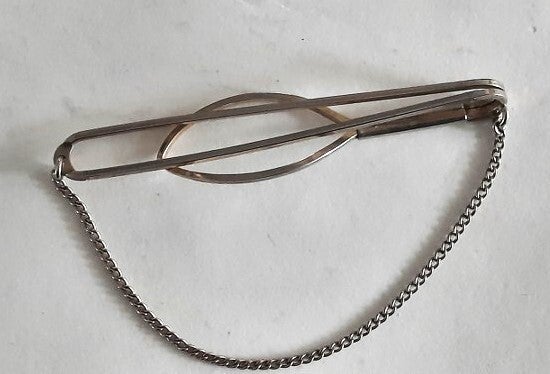 Vintage Stratton Schuifdasspeld met veiligheidsketting – Rolled Gold