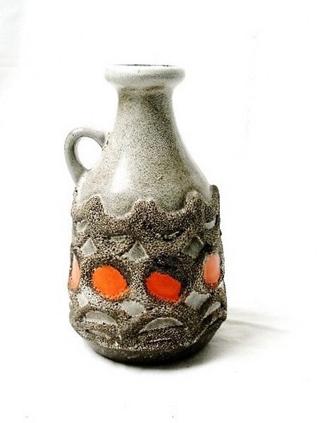 Vintage Strehla Keramik Fat Lava vaas - Model 1310 - DDR jaren 60s