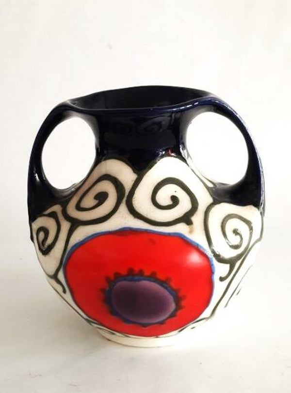 Vintage Tsjechische Art Deco oorvaas Ditmar Urbach