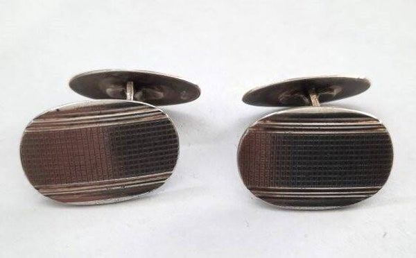 Vintage zilveren manchetknopen - Art Deco Stijl 835