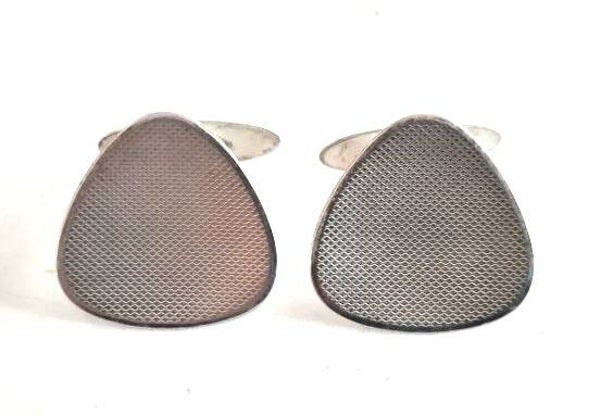 Vintage zilveren manchetknopen. Mid Century Modern 835