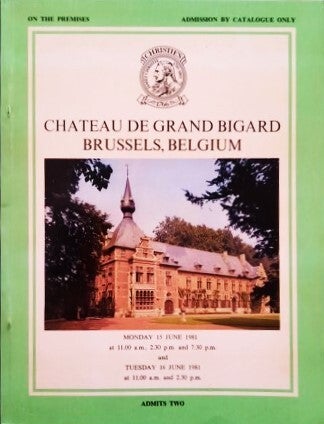 Zeldzame Sotheby’s Veilingcatalogus Château de Grand Bigard (Brussel, 1981)