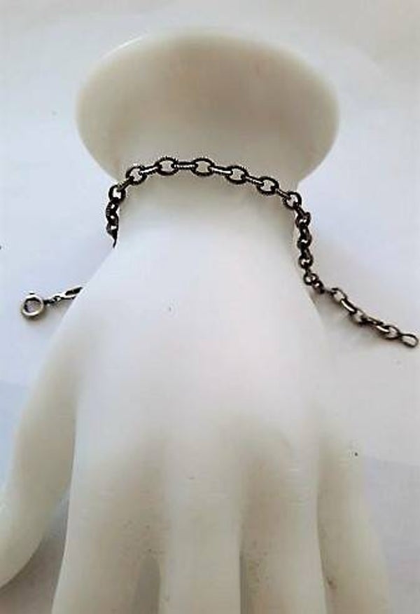 Zilveren armband met bewerkte ovale schakels, 925 BAS