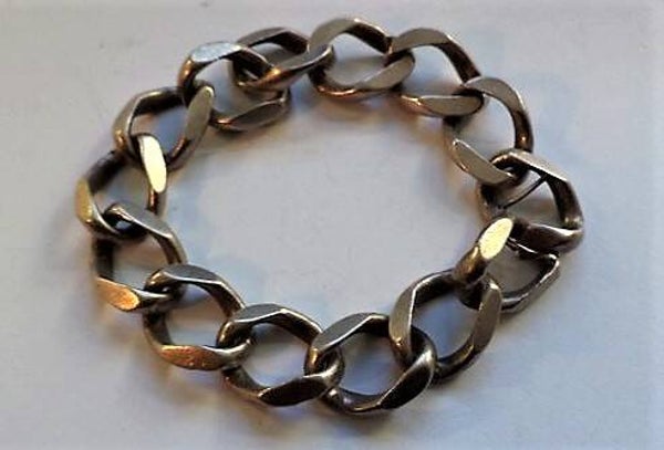 Zware sterling zilveren armband – fantasie schakel