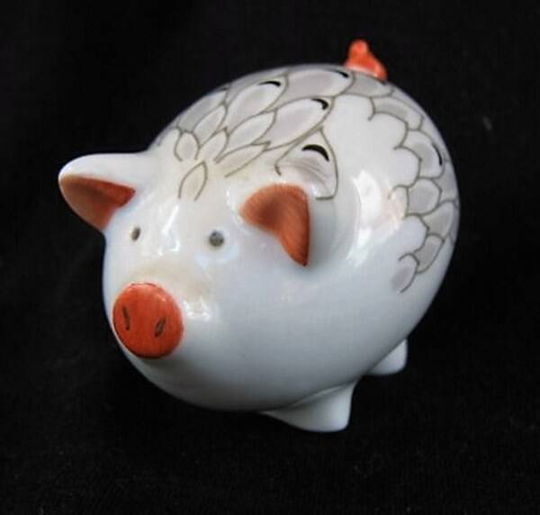 Hollohaza - Vintage porseleinen Varkentje "Malac Garden"