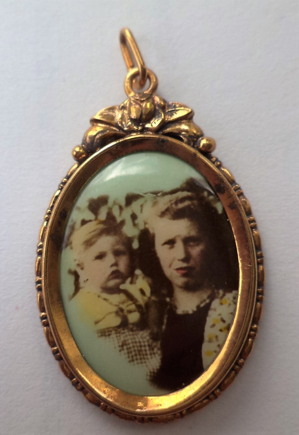 Prachtig Antiek Jugendstil foto-medaillon, hanger (7812-1038)