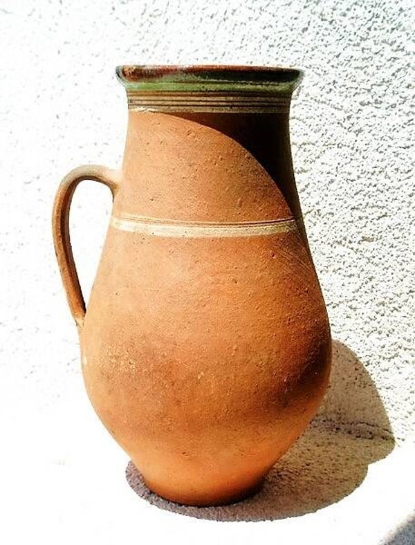 Antieke Hongaarse Terracotta Kruik (5186-11)