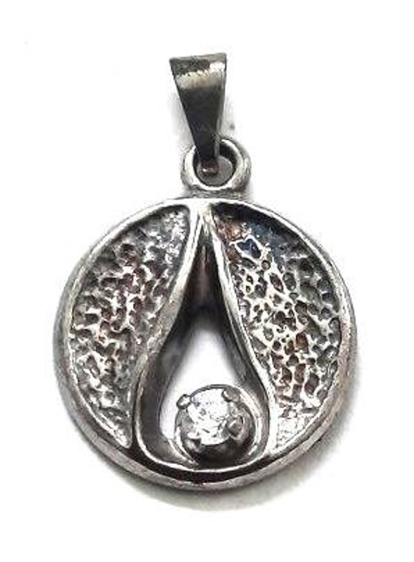 Ronde vintage zilveren hanger met Zirkonia 925 Lindner Schmuck (13)
