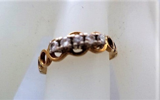 Prachtige 14k Gouden Alliance Rijring Diamant - Maat ca. 19,2 mm. (14)