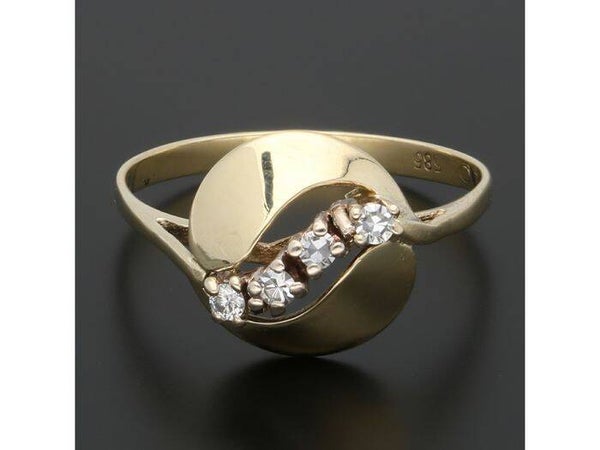 Prachtige 14 karaat gouden ring met diamant (16)