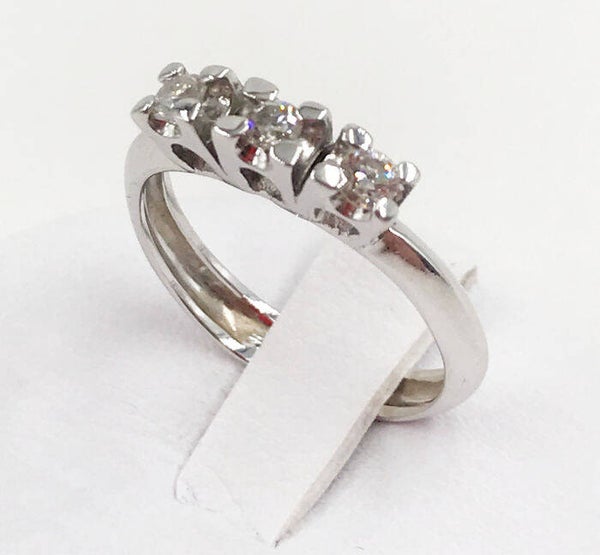Witgouden ring met diamant 18 Kt (18)