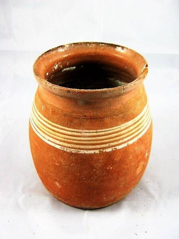 Antieke Hongaarse aardewerken Terracotta pot (24)