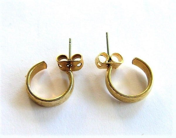 Prachtige vergulde halve Creolen (252)