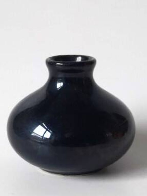 Vintage Adco Bolvaasje – Art Deco – Diepblauw (258)