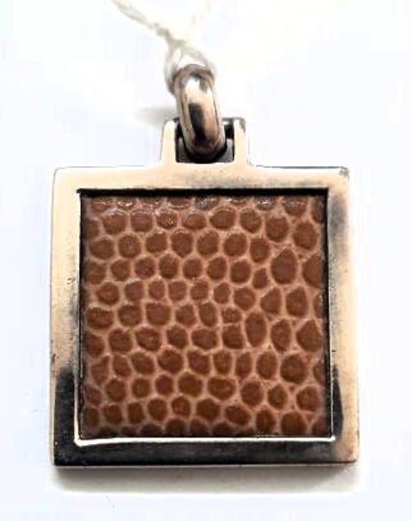 s. Oliver stevige sterling zilveren hanger met reptielenhuid