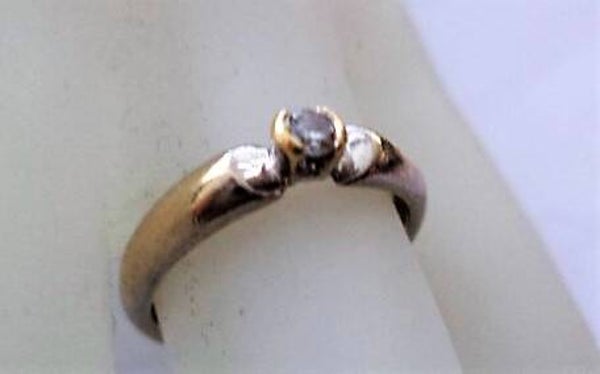 Prachtige 14K witgouden Solitair Ring met Diamant (27)