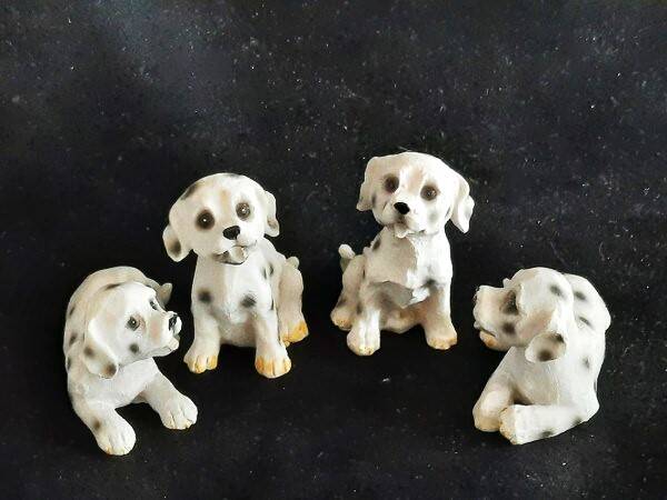Prachtige Dalmatier Welpjes Beeldjes – Set van 4 (2805)