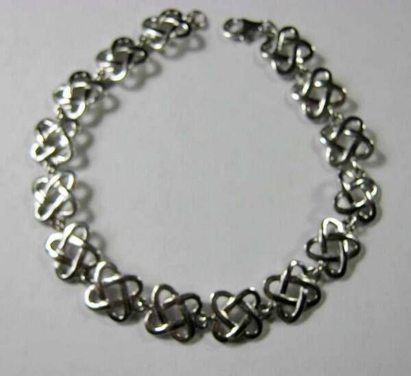 Vintage armband Keltische knoop, 925 zilver (6680-290)