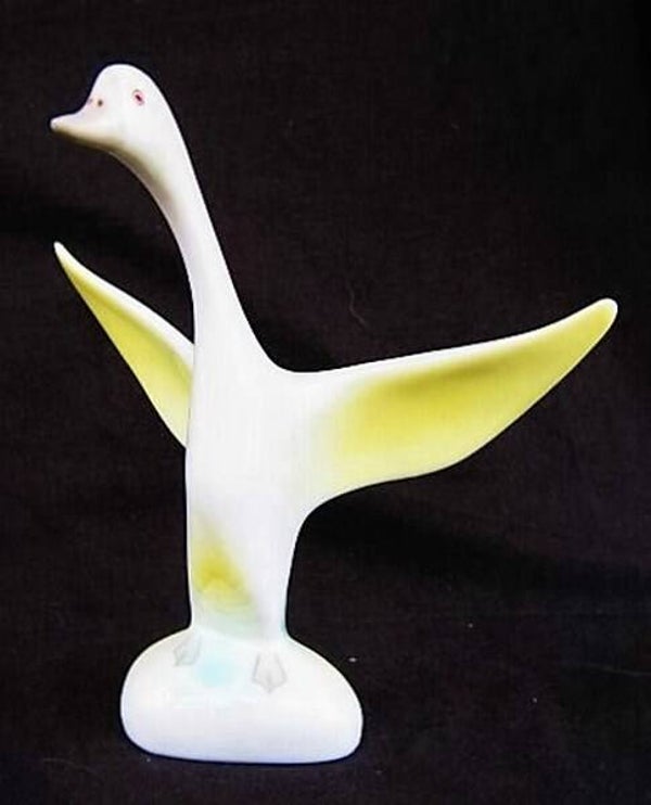 Hollohaza - Vintage porseleinen Gans – Art Deco Stijl
