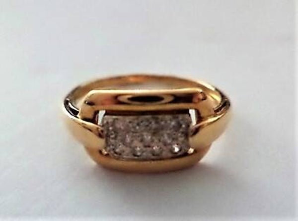 Prachtige 14k gouden vintage retro ring met diamanten (32)