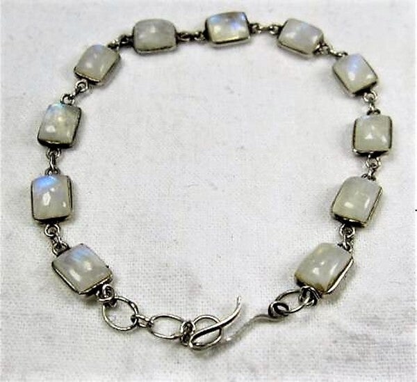 Zilveren armband met Regenboog Maansteen 925 (6778-331)
