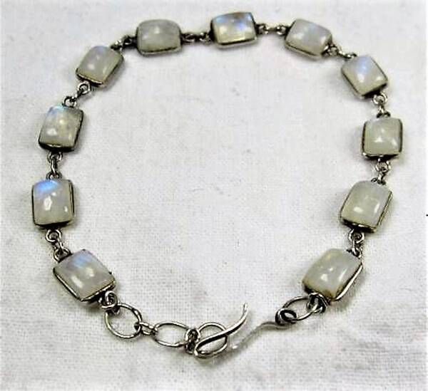 Zilveren armband met Regenboog Maansteen 925 (6778-331)