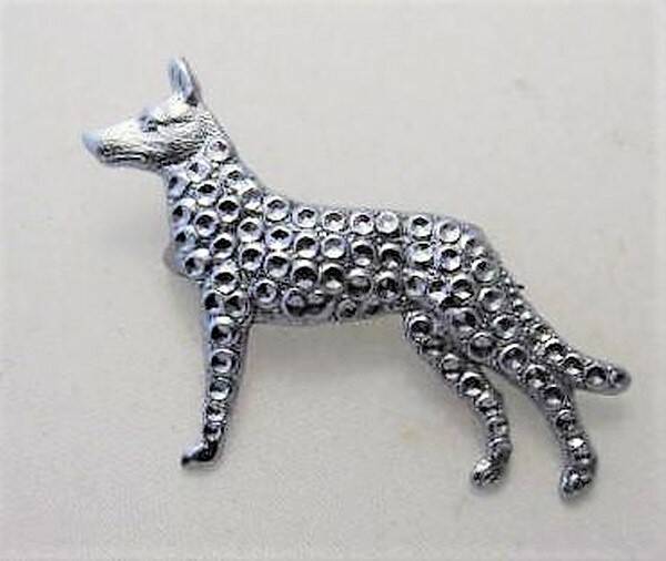 Charles Horner Herdershond, 'Staybrite' broche (7262-3622)