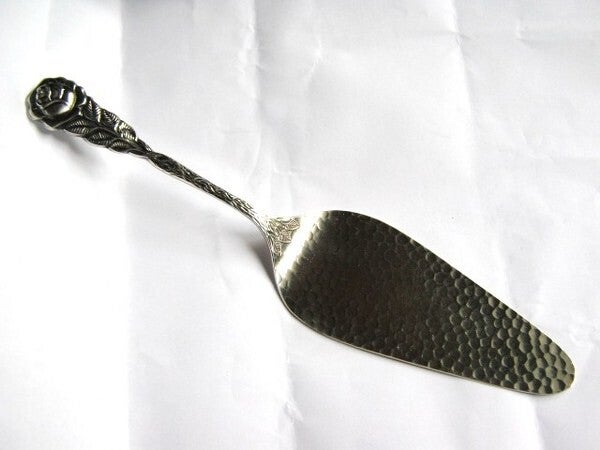 Vintage verzilverde taartschep - Hildesheimer Rose - G.S. 90 (7339-43)