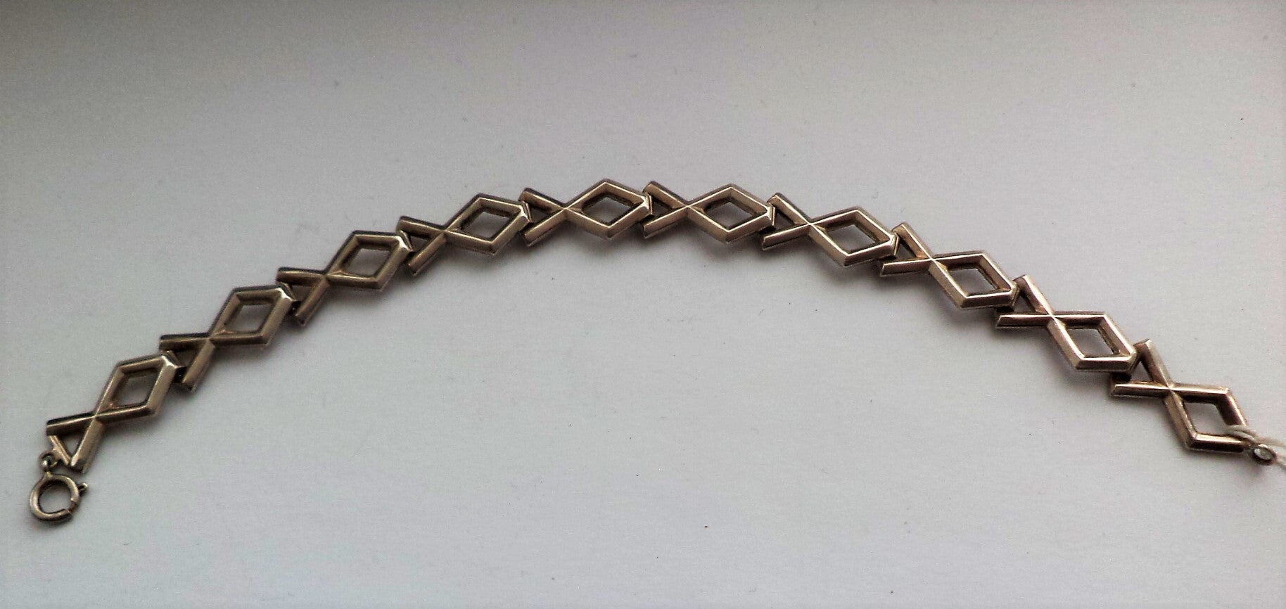 Zilveren geometrische schakelarmband – Modernistisch Design (5157-32)