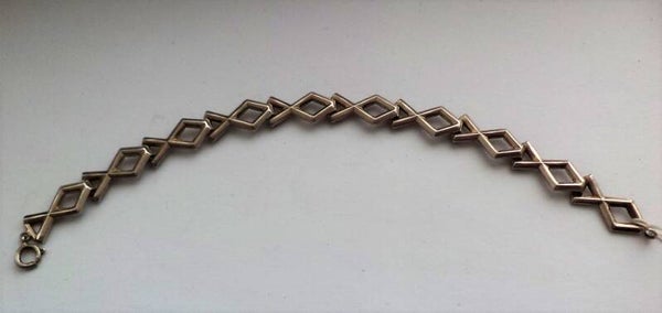 Zilveren geometrische schakelarmband – Modernistisch Design (5157-32)