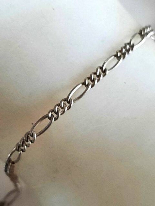 Prachtige Zilveren Figaro Schakelarmband Enkelband (5248)