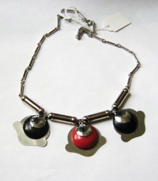 Jakob Bengel, Art Deco ketting chroom met galaliet (5463)