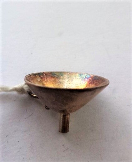 Uniek zilveren vintage hanger bedel Trechtertje (5489)