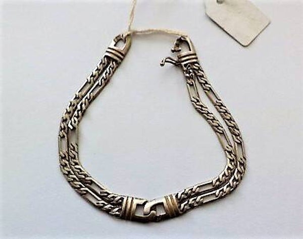 Vintage zilveren armband Koningsschakel 925 (5789)