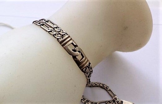 Vintage zilveren armband Koningsschakel 925 (5789)