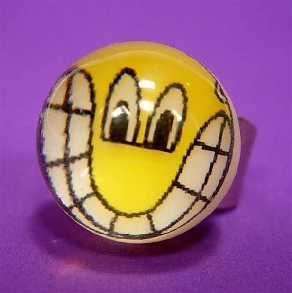 Unieke Jim Avignon Pop-Art ring Soho Limited Edition (Smiley) (6134-1237)