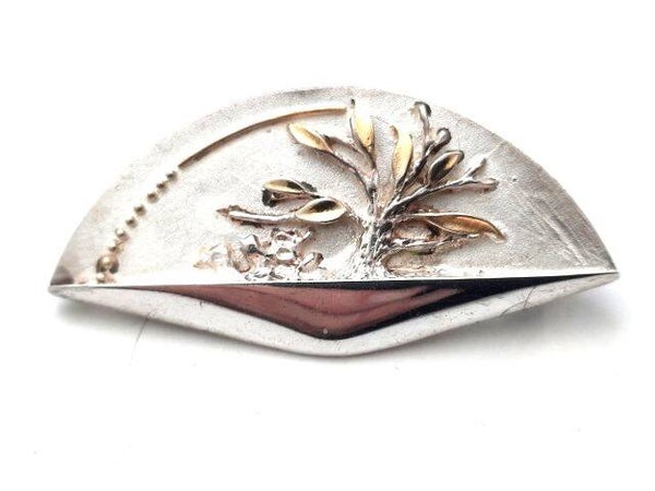 Prachtige zilveren broche met met vergulde boom, Kordes & Lichtenfels (6182-1544)