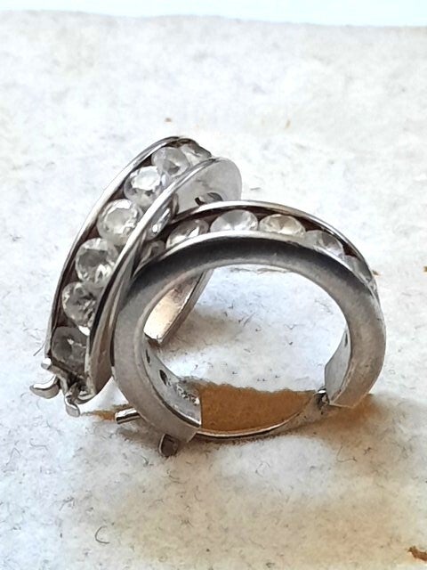 Prachtige zilveren klapcreolen met zirkonia 925 (6206-568)