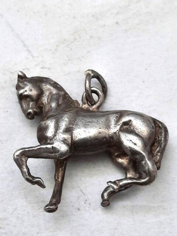 Prachtig zilveren hangertje paard (6232-285)