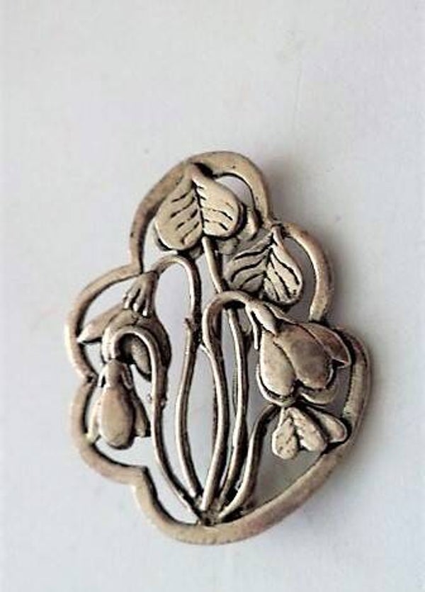 MASJ broche Sneeuwklokjes, verzilverd tin (6286-1666)