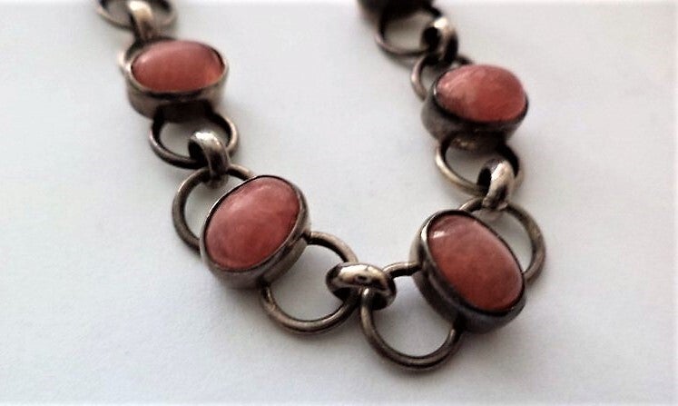 Adolf Regelmann - Zilveren armband met rhodochrosiet (6431-195)