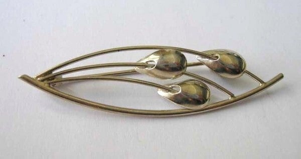 Adolf Rusch. Zeldzame Art Deco Bauhaus broche (6443-1888)