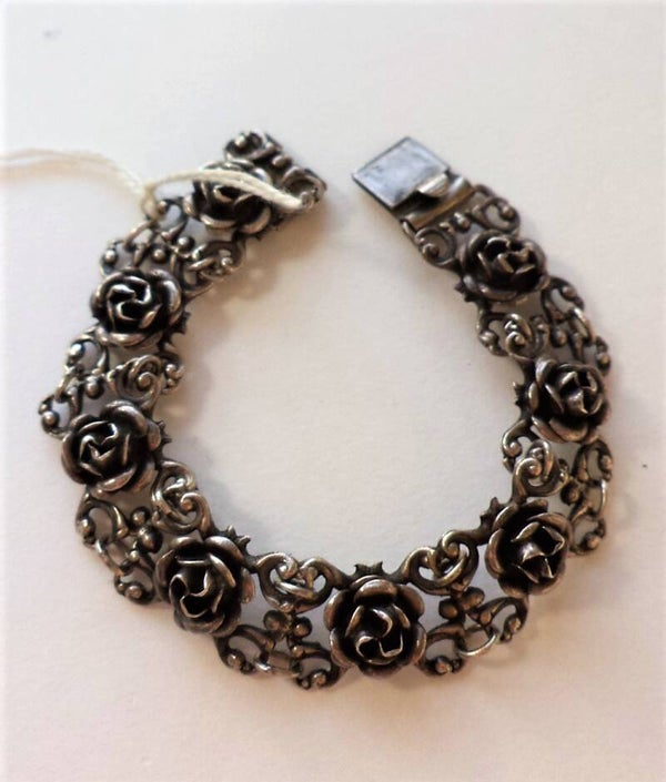 Theodor Klotz Teka Vintage zilveren Roosjes armband (6495-230)